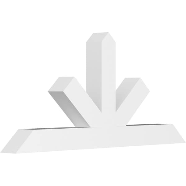 Ekena Millwork Saratoga Architectural Grade PVC Gable Bracket, 72"W x 33"H x 6"D x 6"F, 11/12 Pitch GBP072X33X0606SAR00 - main